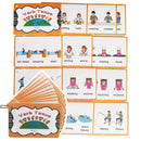 72 Groups/set English Learning Card Question Games Puzzles for Kids Children Toys Games Juegos Educativos Early Educational Toy