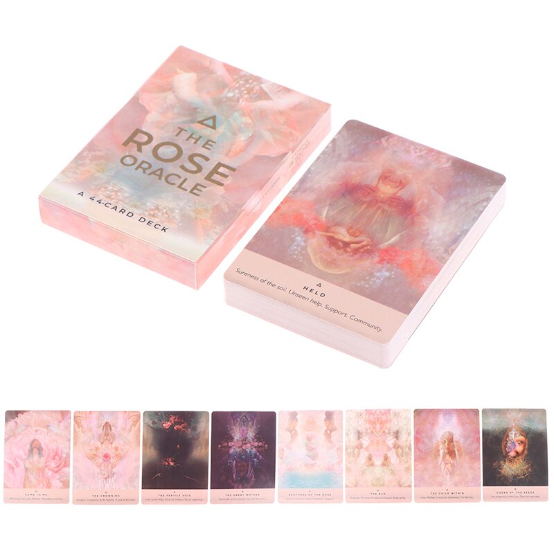 The Rose Oracle Cards Tarot Prophecy Divination Deck Family Party Board Game Fate Card Fortune Telling Game Board Game Child Toy