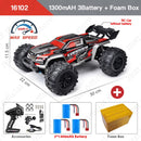 ZWN 1:16 70KM/H Or 50KM/H 4WD RC Car With LED Remote Control Cars High Speed Drift Monster Truck for Kids vs Wltoys 144001 Toys