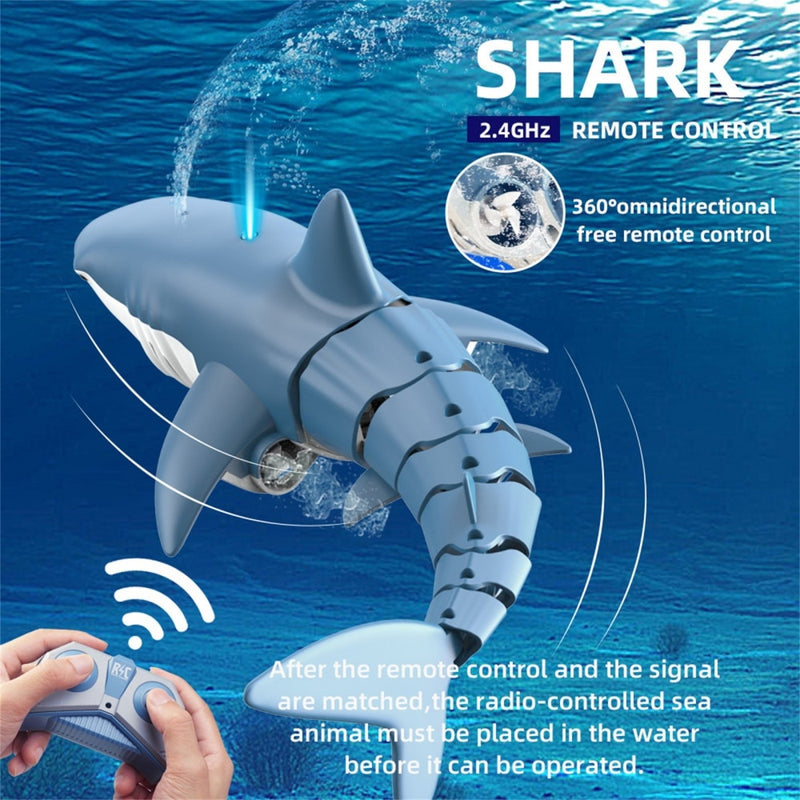 Funny RC Shark Toy Remote Control Animals Robots Bath Tub Pool Electric Toys for Kids Boys Children Cool Stuff Sharks Submarine