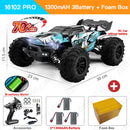 ZWN 1:16 70KM/H Or 50KM/H 4WD RC Car With LED Remote Control Cars High Speed Drift Monster Truck for Kids vs Wltoys 144001 Toys