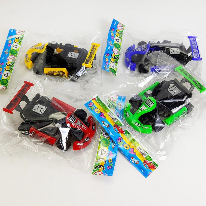 Mini Plastic Car Toy Pull Back Colorful Cartoon Racing Model Kart Racing Car Children Educational Toy For Boys