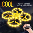 3.	Quadcopter Mini RC Drone Works With Induction And Smart Watch Remote As Per Hand Sensing Gesture