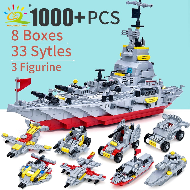 Military Warships Building Blocks Set For Boys Navy Toys For Children