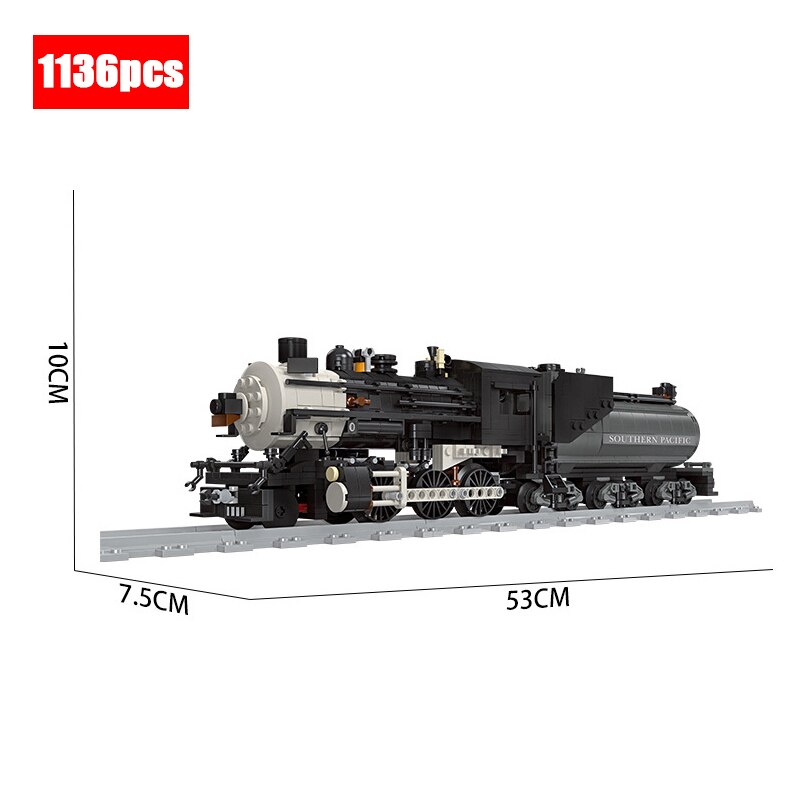 DIY City High-Building Blocks Of Steam Train Toys And Gifts For Children