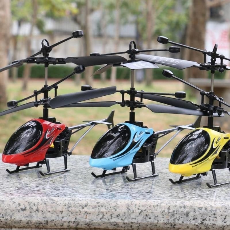 2 Way Remote Control Helicopter with Light Usb Charging Fall Resistant Mini Airplane Model Resistant Toys Gifts Rc Airplane