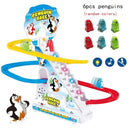 Climbing Stairs Track Electronic Music Toys Like Funny Cartoon Penguin Dinosaur Dog Duck For Children Can Serve As A Birthday Gift