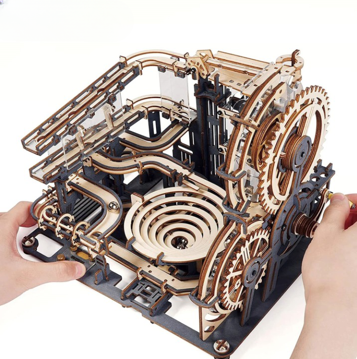 3D Wooden Puzzle Marble Run DIY Model Building Block Toy Or Gift For Teens and Adult