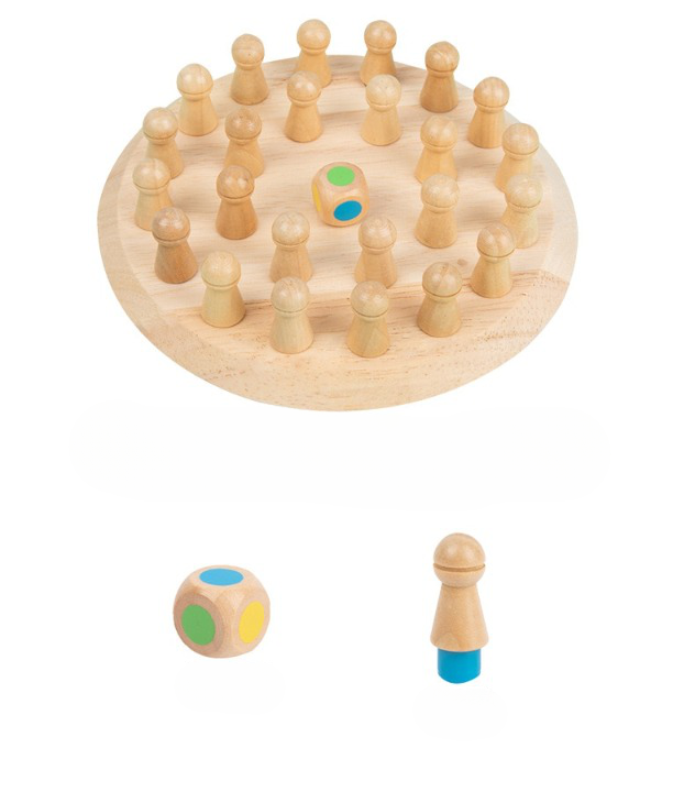 Kids Game Chess Wooden Memory Match Stick Fun Color Game Board Puzzles Educational Toy Cognitive Ability Learning Children Toys