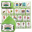 72 Groups/set English Learning Card Question Games Puzzles for Kids Children Toys Games Juegos Educativos Early Educational Toy