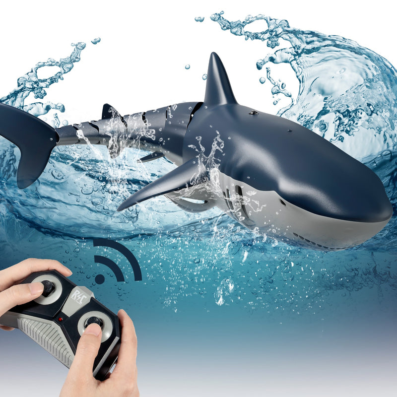 2.4G Remote Control Shark Toys Swimming Pool Bathroom Gift Remote Control Boat Toys Kids Boys Kids Cool Toys Shark Submarine
