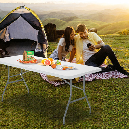 6' Folding Portable Plastic Outdoor Camp Table