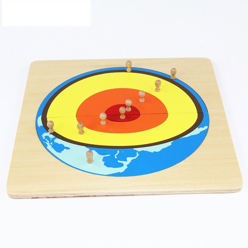 Baby Toy Montessori Solar Core Puzzle With Box For Early Education