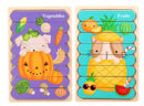 Double Sided Strip Puzzles In 3D Educational Toys For Baby Wooden Montessori Toy As For Children