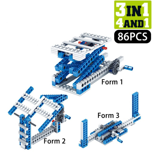 Children's Technical Building Blocks With Mechanical Gear For STEM Educational Toys Or Gift For Kid's