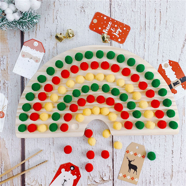 Wooden Rainbow Board Educational Toys For Fine Sensory And Motor Skills Activities Toys For Children