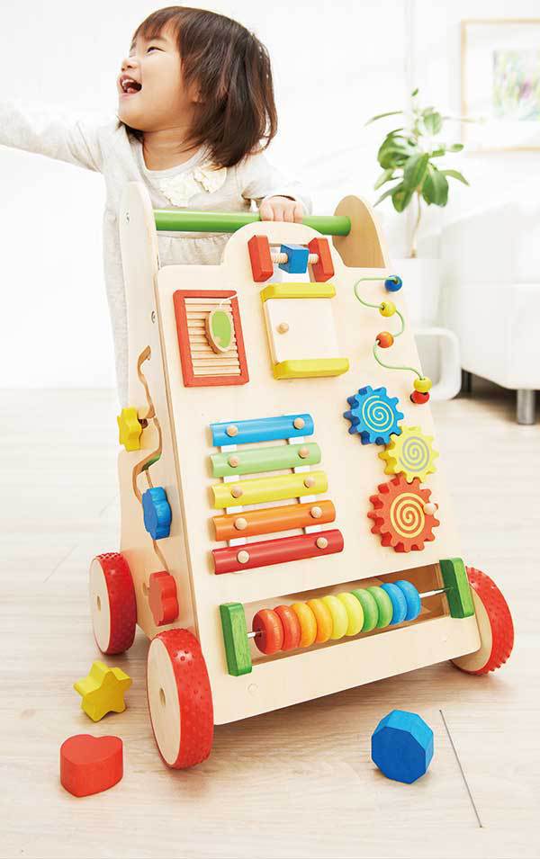 wooden baby walker children&
