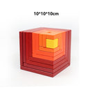 Large Wooden 28 Building Blocks Rainbow Stacking Game For Montessori Children