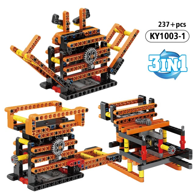 Children's Technical Building Blocks With Mechanical Gear For STEM Edu