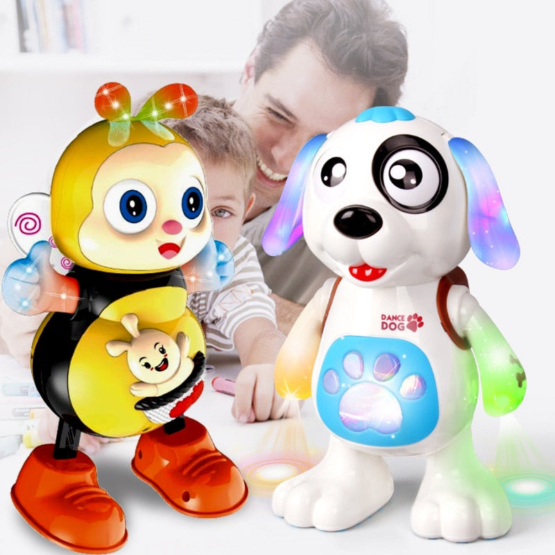 Robots Dog Toy With Music That Can Dance And Walk Is A Cute Baby Gift For 3-4-5-6 Years Old Kids And Even For Toddlers