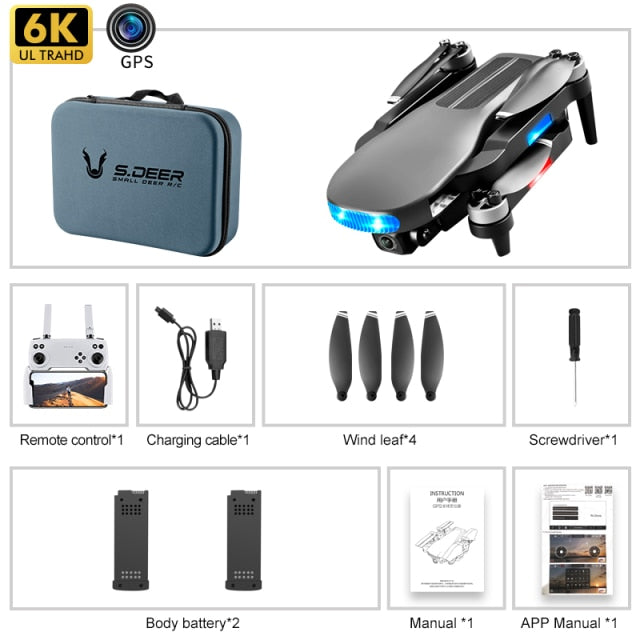 5G RC Quadcopter With Professional Shooting Drone LU3 MAX In 8K HD Dual Camera, GPS, 50X Zoom And Brushless Motor
