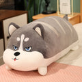 Cute Husky And Tiger Long Plush Toys For Office Break Nap Sleeping Pillow Gift For Kids