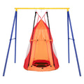 Kids 2-in-1 40 Inch Detachable Hanging Chair Swing Set