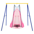Kids 2-in-1 40 Inch Detachable Hanging Chair Swing Set